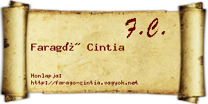 Faragó Cintia névjegykártya